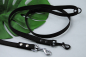Bullyzei Leine gummiert 25mm x 1,2m mit Schlaufe, O-Ring, schwarzer Karabiner